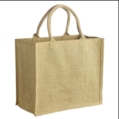 Natural jute shoulder tote